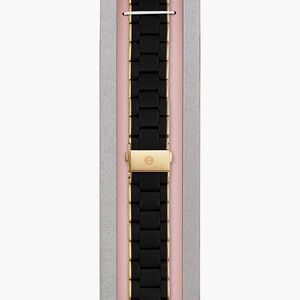 Michele Black and Gold Watch Band